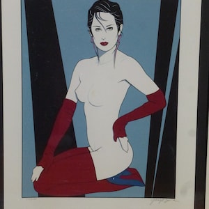 Patrick Nagel signed numbered silkscreen