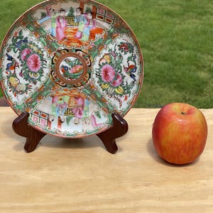 mid 19th century rose medallion 8” plate
