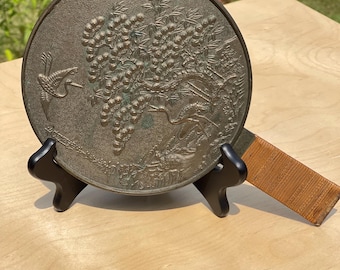 Japanischer Bronze Handspiegel aus dem 19.Jh