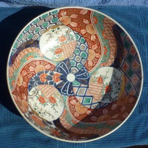 12&quot; swirl Meiji Imari bowl