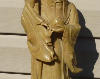 清代の石鹸石の寿林彫刻 - Etsy 日本