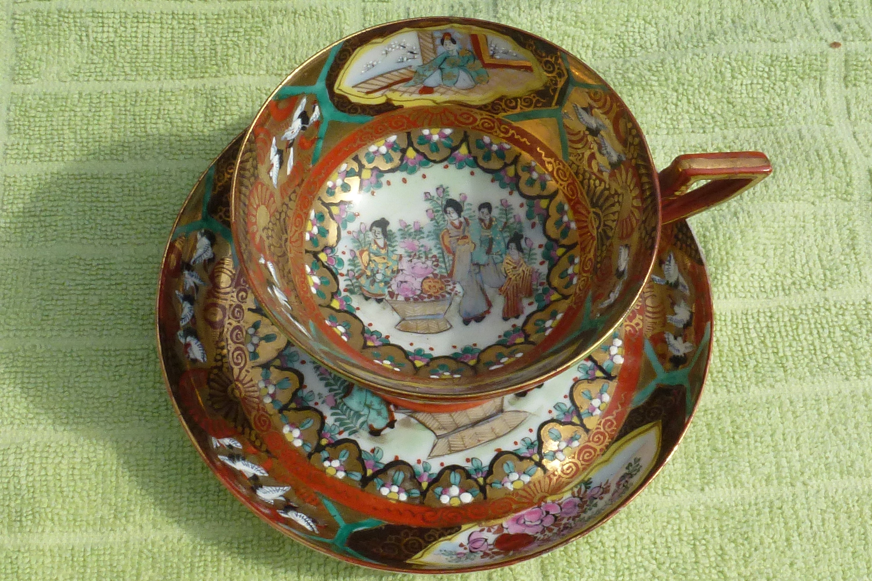 ささらちゃそ　904545 Japanese Tea Cup and Saucer, Marked - Etsy Canada