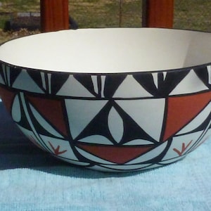 Acoma Keramikschüssel signiert Feliz