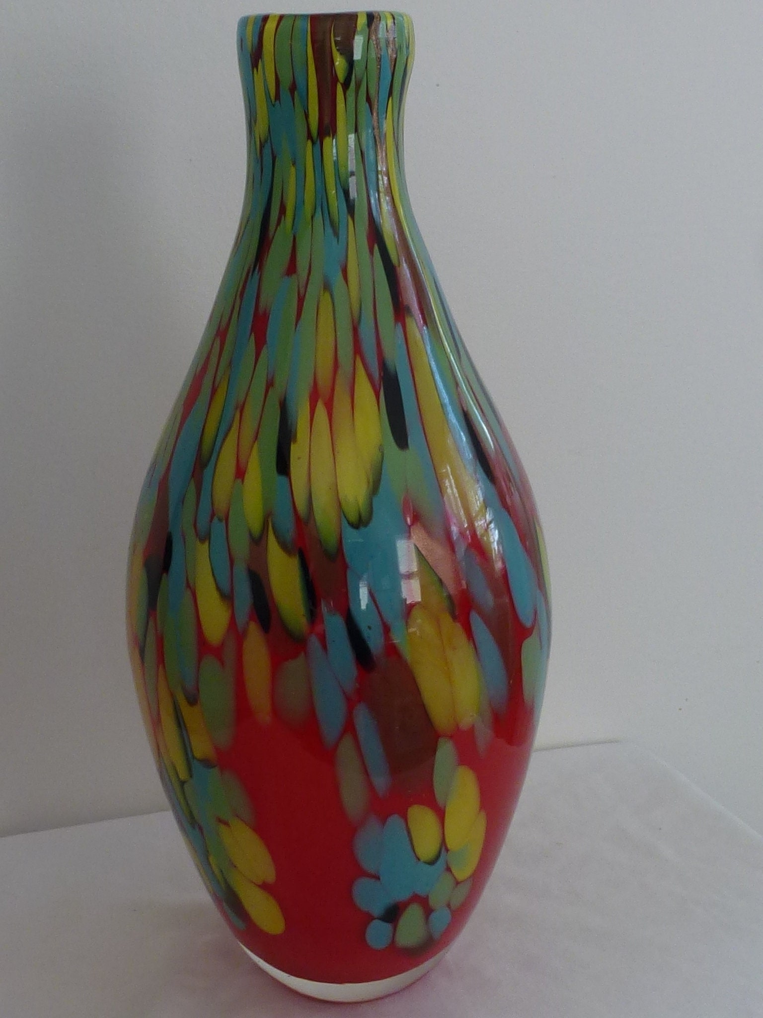 Italian Splatter Glass Vase - Etsy