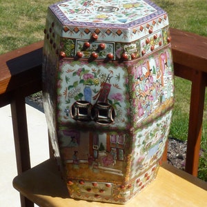 Qing 19th c. hexagonal slab garden seat