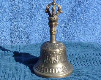 bronze alter bell with Asian face