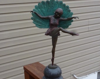M. Pellier Bronze Art Deco Dancer