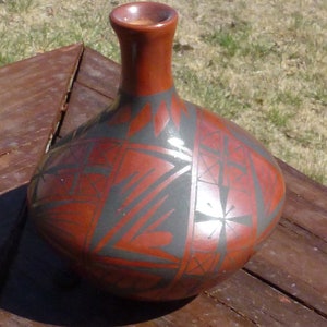 Mata Ortiz polychrome gourd vase
