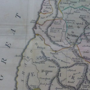 1798-Karte von Kanaan aus der Zeit Josuas