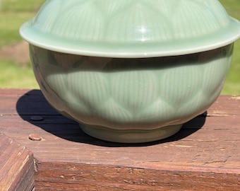 Antique floral soba choko cup
