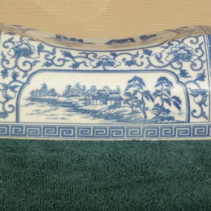 Chinese blue and white pillow