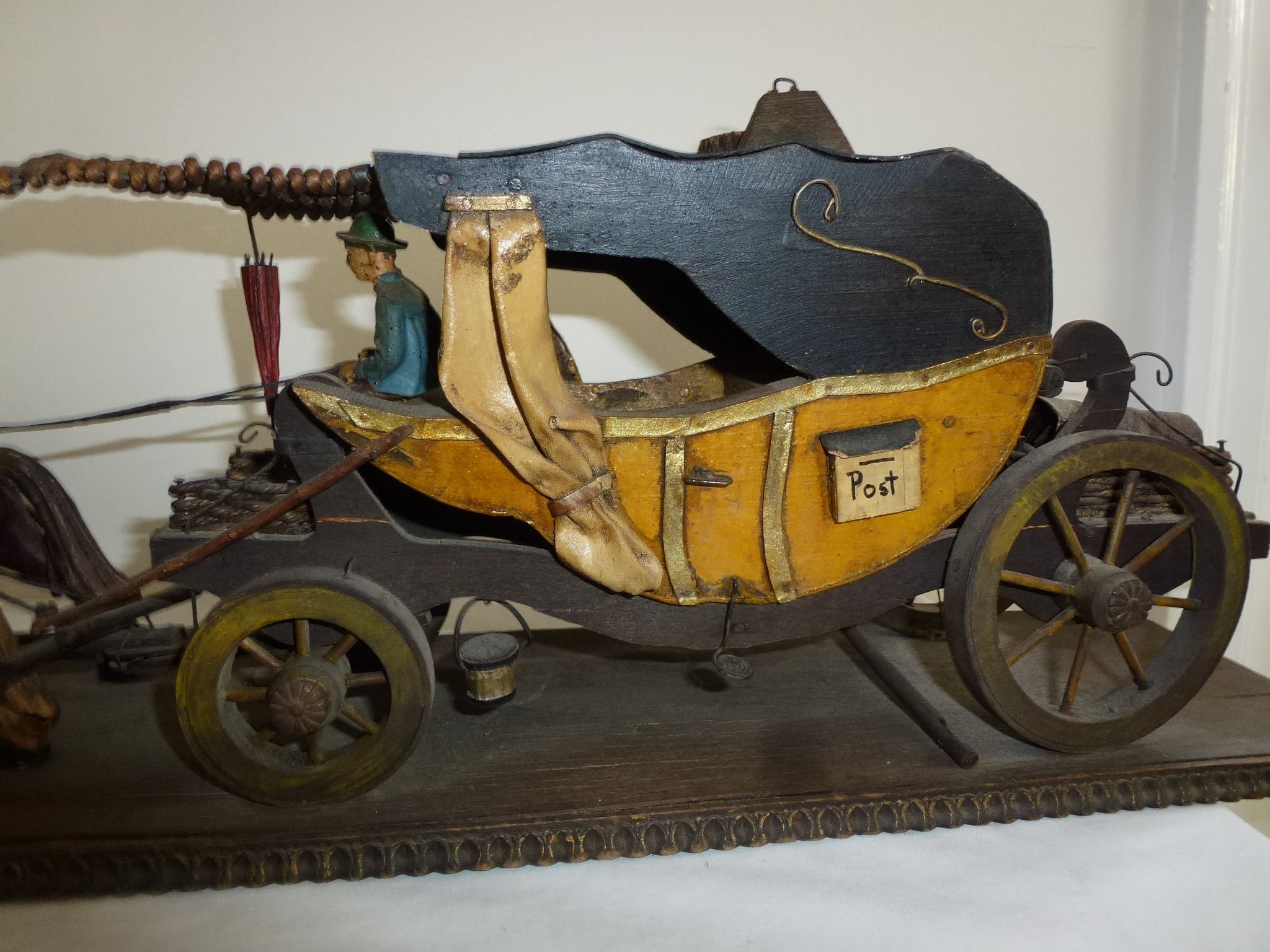 民芸品の彫刻された馬と荷馬車 - Etsy 日本