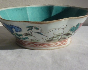 Nyonya rabbit decorated bowl
