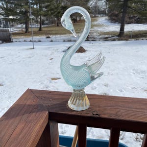 Murano art glass swan