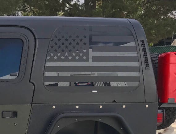 American Flag Decal Set For Jeep Wrangler Yj Hardtop Etsy