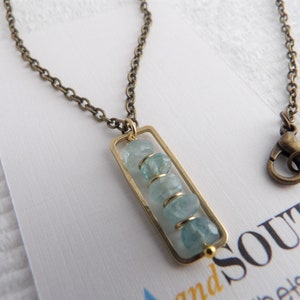 Apatite necklace gemstone necklace gemstone jewelry apatite jewelry apatite gift for her rough cut apatite raw stone apatite rustic apatite