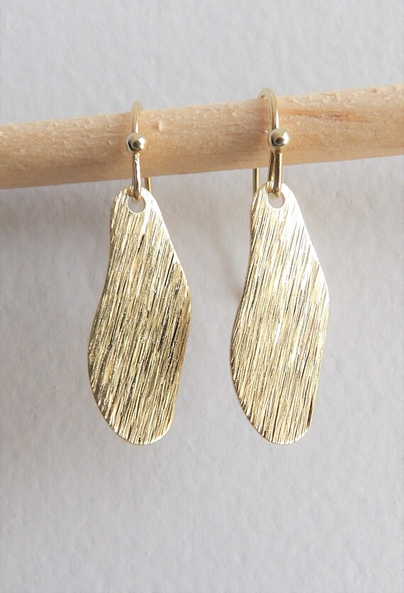 Modern Gold Curved Bar EarringsSilver Dangle /& Drop EarringsStatement Earrings