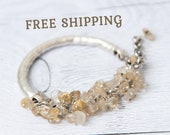 Citrine bracelet, Gemstone bracelet, November birthstone bracelet, Genuine citrine jewelry, Gift for women, Gift for her