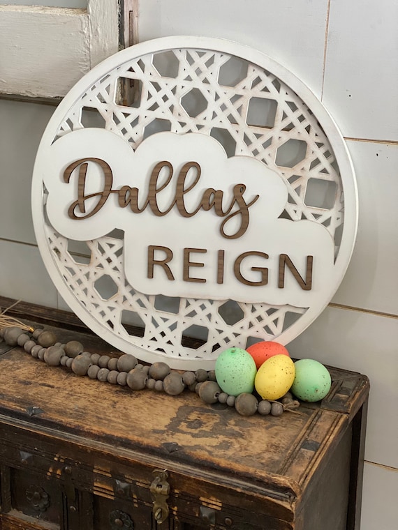 Rattan, Boho nursery sign.  Baby shower gift, name sign