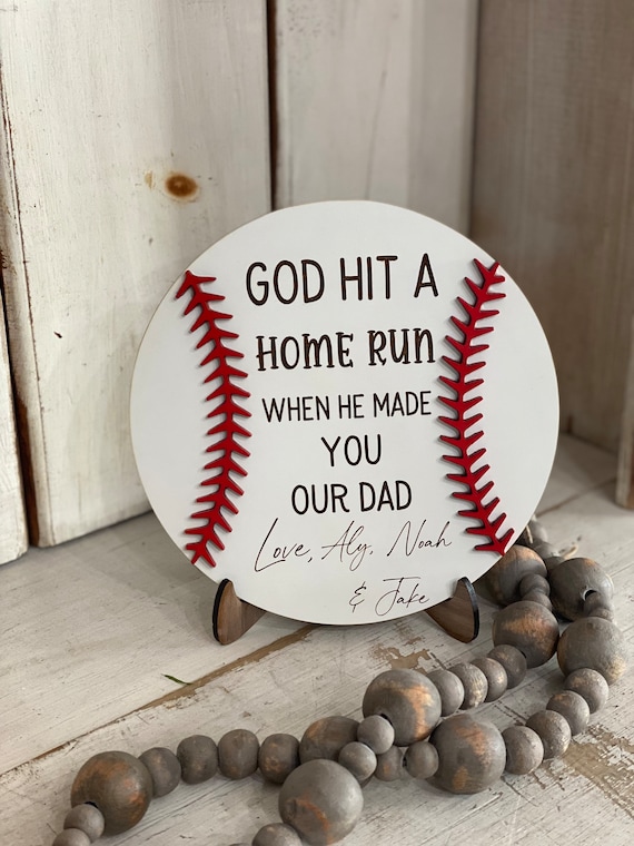 Father’s Day Baseball Plaque, gift for Dad, personalized gift ideas, display