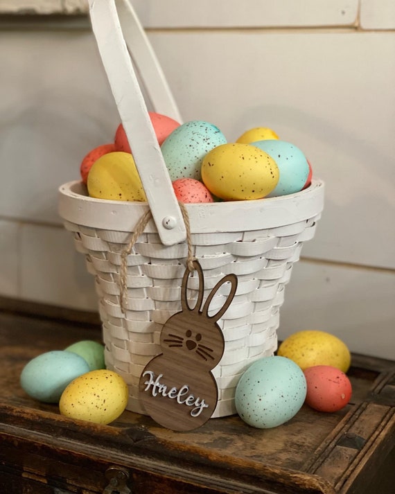 Easter Bunny Tags, Personalized Name tags, Easter Basket Display tags