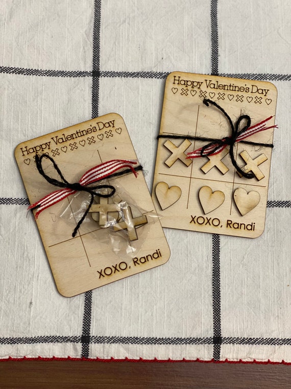 Valentine’s Day Card, Personalized Tic Tac toe, Happy Valentines Day, gift ideas