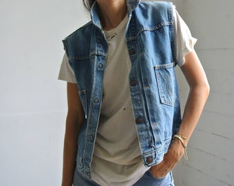 cut off blue jean jacket