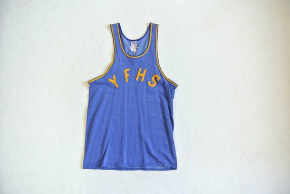 Vintage 1950s tank top 44 athletic sports jersey r