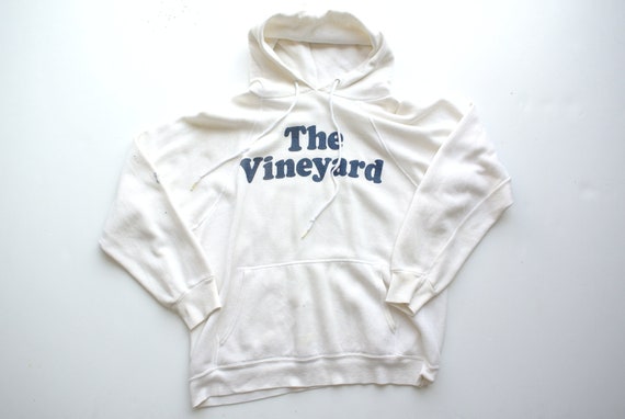 Vintage 1980s The Vine Yard white hoodie sweatshi… - image 1