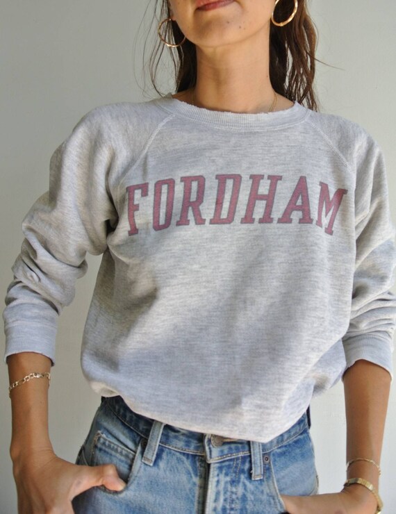 Vintage 1970s FORDHAM university Champion gray dis