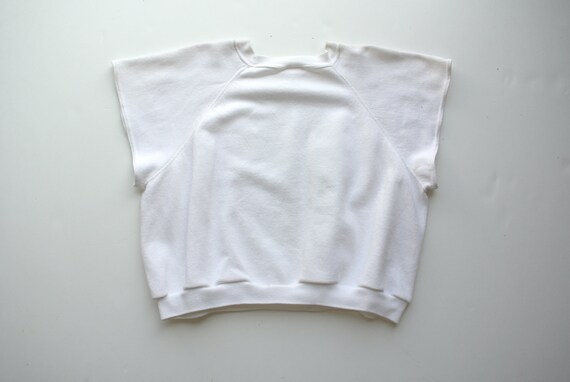 Reworked Vintage white sweater with 50s cocktail … - image 5