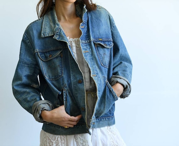 Vintage 1970s Maverick denim trucker jacket made i