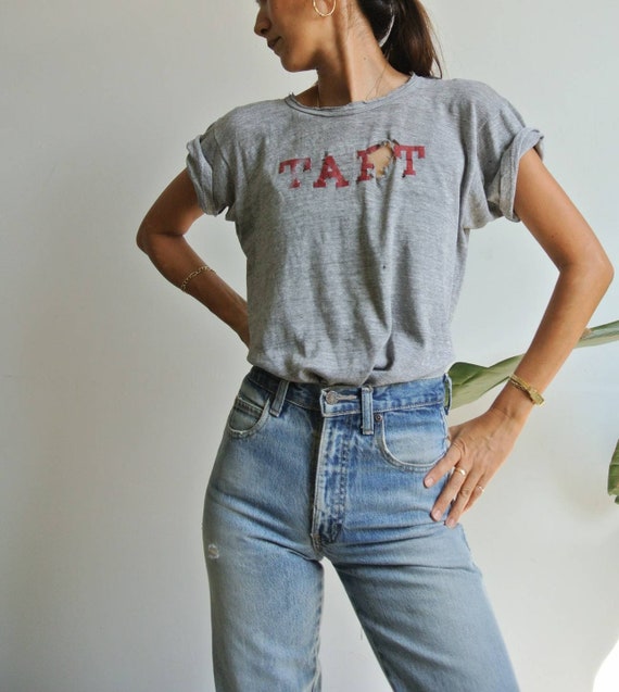 Vintage 1970s Champion distressed heather gray t-s