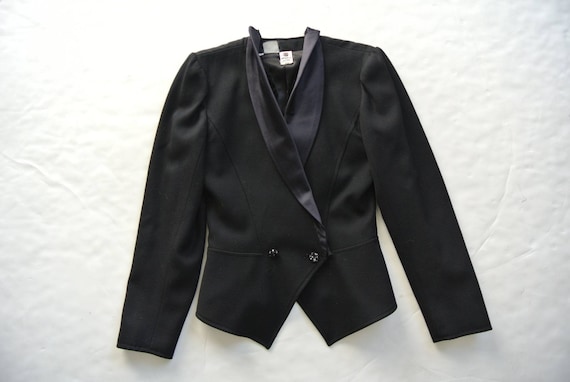 Vintage 1980s Ungaro Paris black blazer - image 4