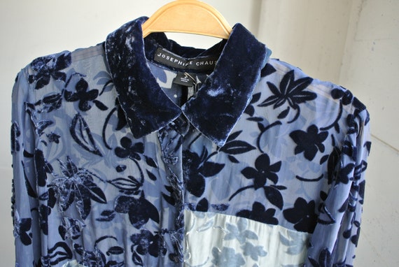 90s Sheer Velvety Blouse