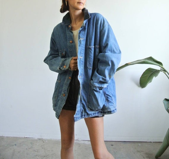 Vintage 1960s-70s denim chore jacket work jacket