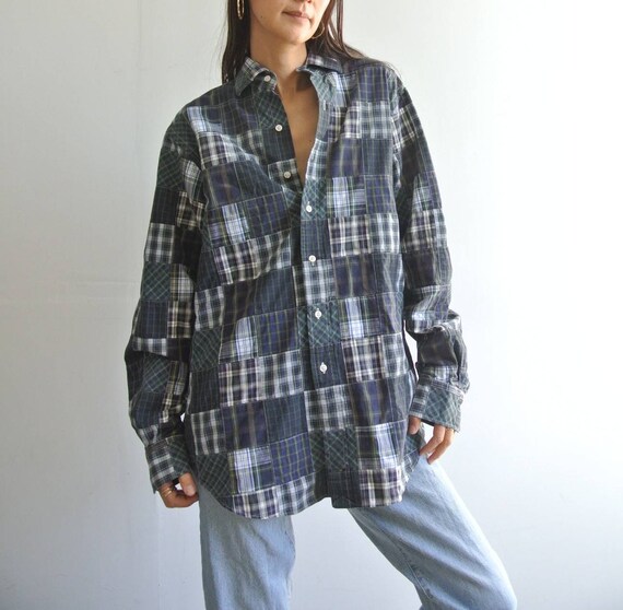 Vintage 1990s Ralph Lauren plaid patchwork cotton