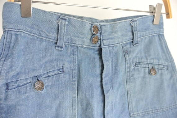Vintage 1970s denim shorts  W25" - image 4