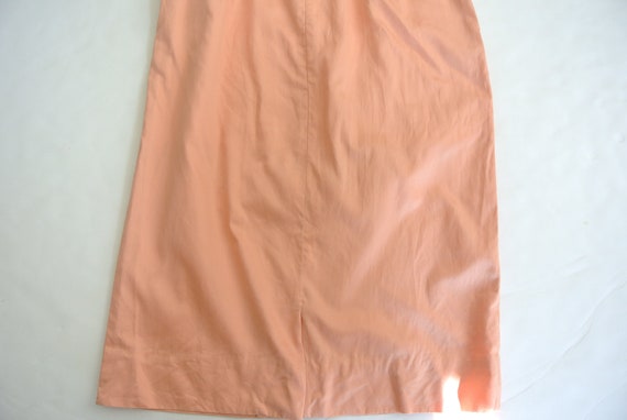 Vintage 1960s salmon pink long sleeve day dress - image 8