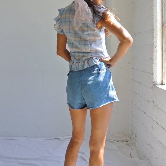 Vintage 1970s denim shorts  W25" - image 2