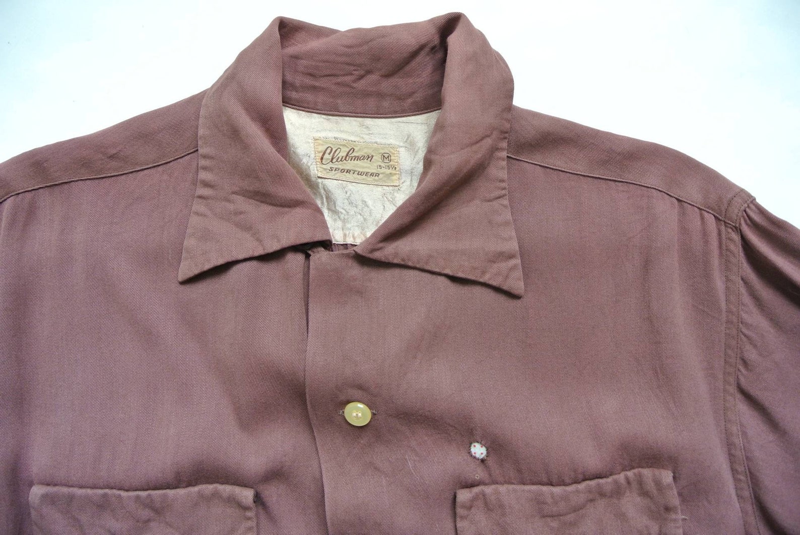 Vintage 1950s rayon open collar shirt | Etsy