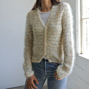 Vintage 1980s Ellen Tracy mohair knit cardigan