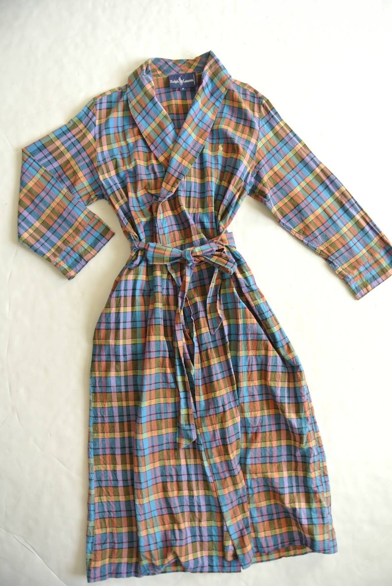 ralph lauren plaid robe