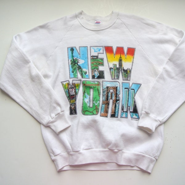 Vintage 1980s NEW YORK big logo souvenir sweatshirt