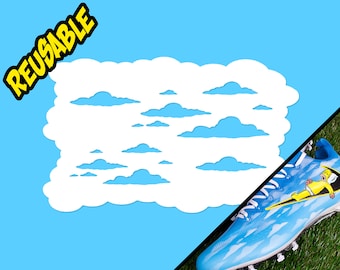Plantilla con patrón de nubes