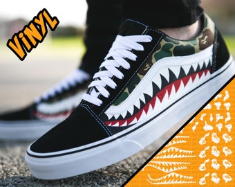 custom bape shark vans