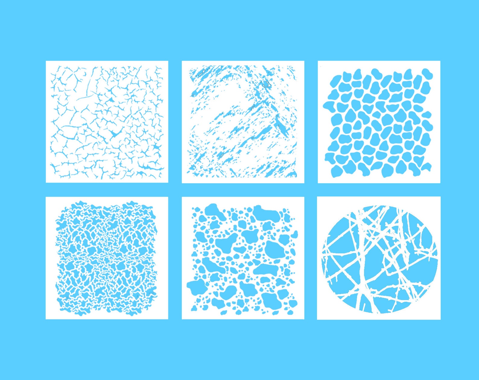 Texture Background Airbrush Stencil Pack Etsy