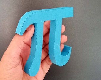 Pi papercraft ,Pi decor,Pi svg,Pi sign model,Paper Pi sign,Math Pi sign,Pi cut file,3.14 svg, 3 14 svg,Math symbol,Pi symbol,cricut files