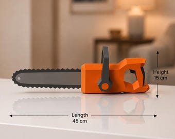 Tronçonneuse électrique en papier à monter soi-même, gabarits imprimables (modèle PDF)