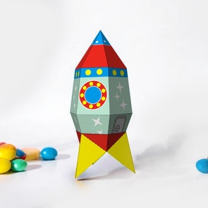 DIY Papercraft Rocket favor,Rocket favour ,Paper rocket, Rocket gifts, Rocket toy,Printable rocket,Goodies box, Rocket pattern, Rocket print